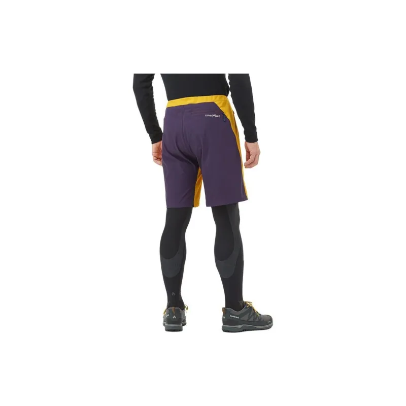 MONTBELL Casual Shorts Men's Mustard Yellow/Blue Purple-1