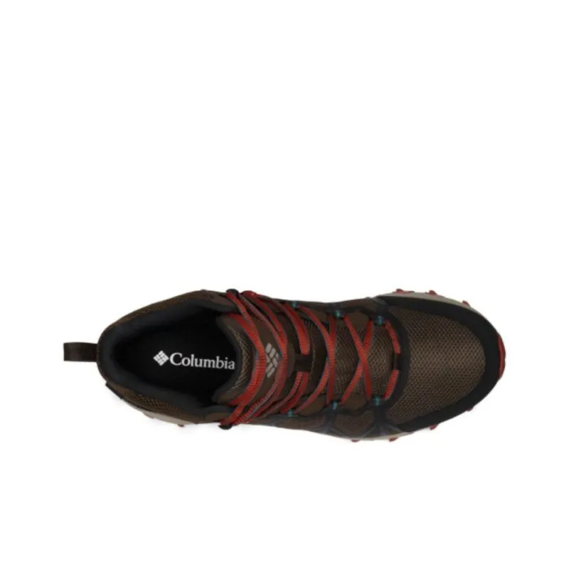 Columbia PEAKFREAK II Waterproof And Breathable Mid-Top Trekking Shoes Men's Brown Red-3