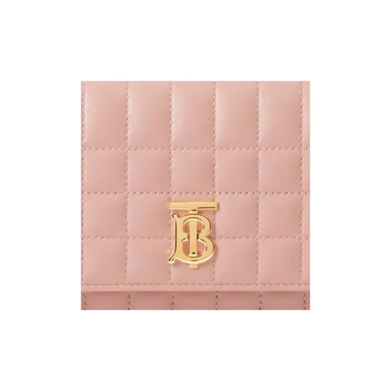 Burberry Lola Lola Bag Lambskin One Shoulder Crossbody Clutches Women's Dark Pink-4