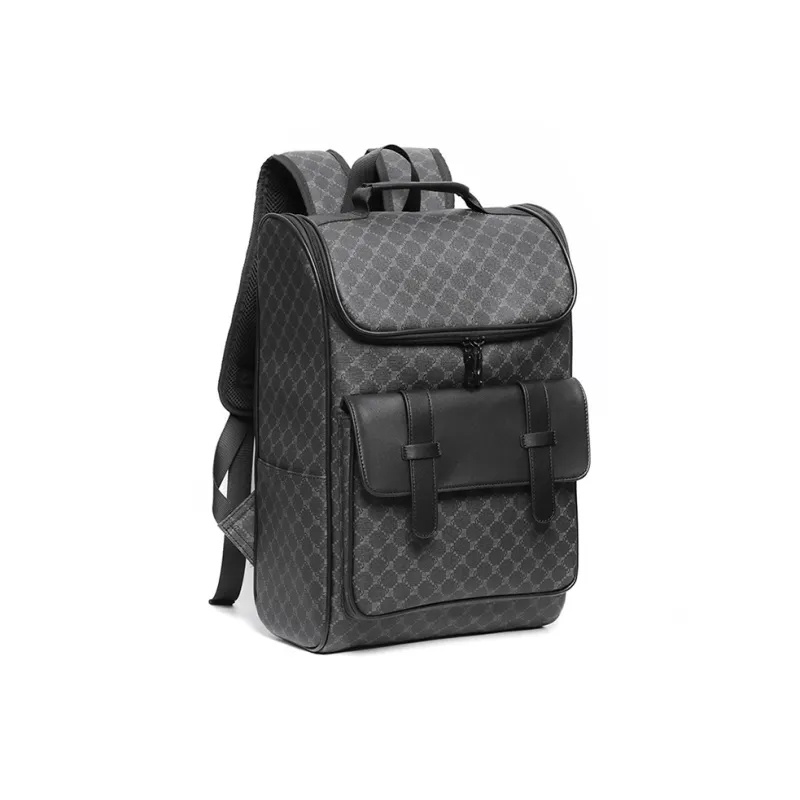 CMLZIUA PU Backpack Regular Unisex Pattern Black-1