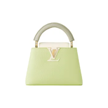 LOUIS VUITTON Capucines Taurillon Leather Shoulder Bag Crossbody Bag Handbag Mini Women's Light Green