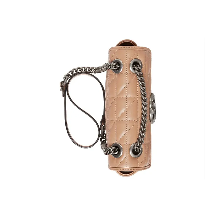 GUCCI Leather Shoulder Bag Crossbody Bag Mini Women's Rose Beige/Milk Tea Beige-4