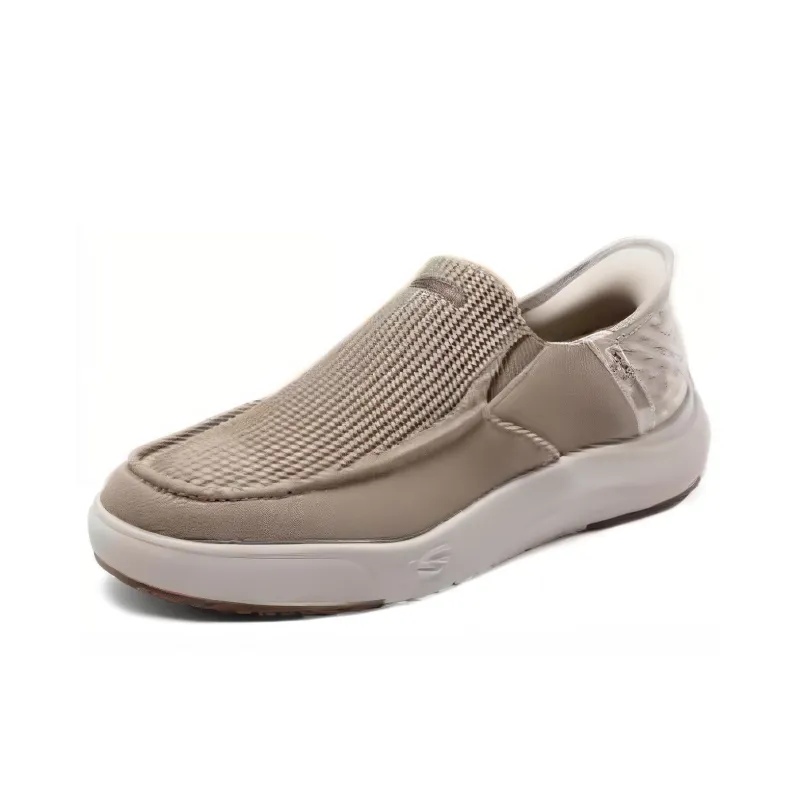 Skechers Slip Ins Anti Slip Wear Resistant Low Top Casual Shoes Men's Taupe-2