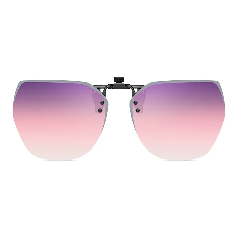 HLA Metal Irregular Shape Sunglasses Unisex Black-3