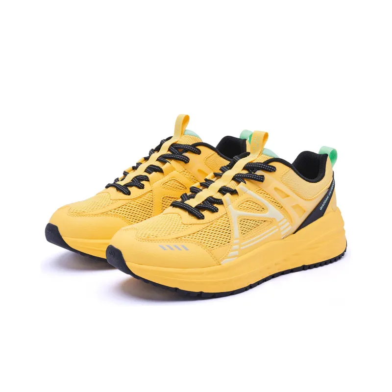QIAODAN Wilder Cushioned Impact Resistant Wear Resistant Slip Resistant Low Top Running Shoes Men's Primulin Black-3