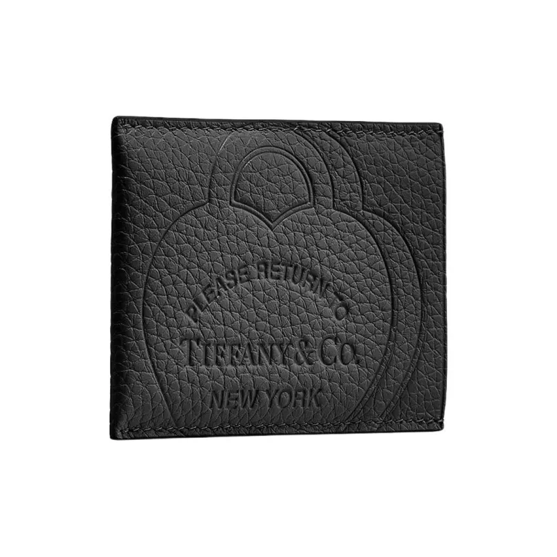 TIFFANY & CO. Return To Tiffany Collection Taurillon Leather Card Holder Women's Black-1