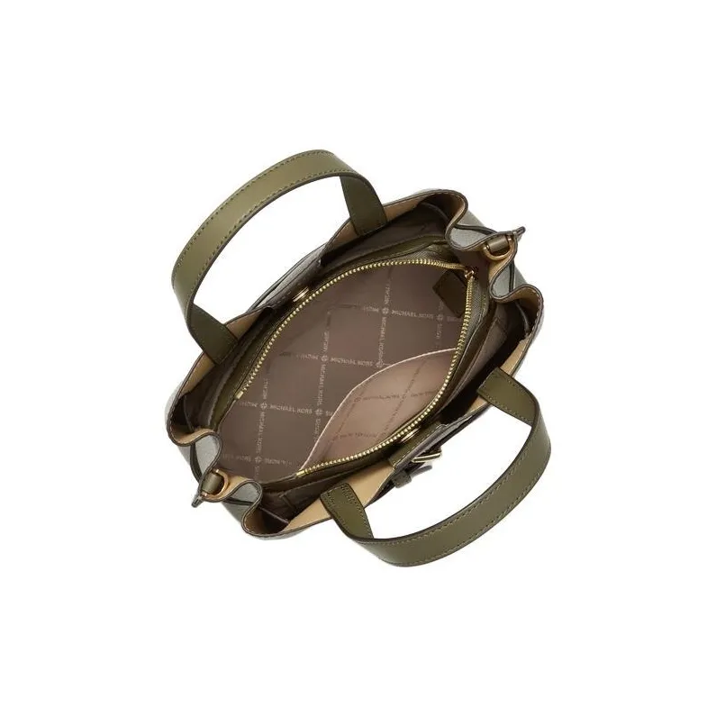 MICHAEL KORS Emilia Leather Butterfly Bag, Handbag, Shoulder Bag, Crossbody Bag Trumpets Women's Olive Green-2
