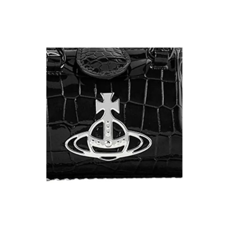 Vivienne Westwood Polyurethane Shoulder Bag, Crossbody Bag, Handbag Mini Women's Black-3