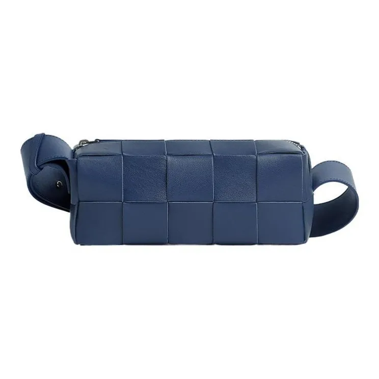 Bottega Veneta Brick Casstte Cow Leather Shoulder Bag, Crossbody Bag Trumpets Men's Ocean Blue-0