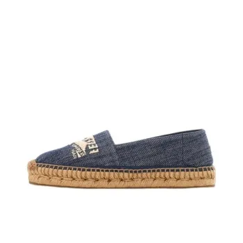 FERRAGAMO Logo-embroidered Denim Espadrilles