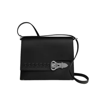 HERMES Boucle Sellier Swift Calfskin Shoulder Bag Crossbody Bag Women's 89 Noir Black