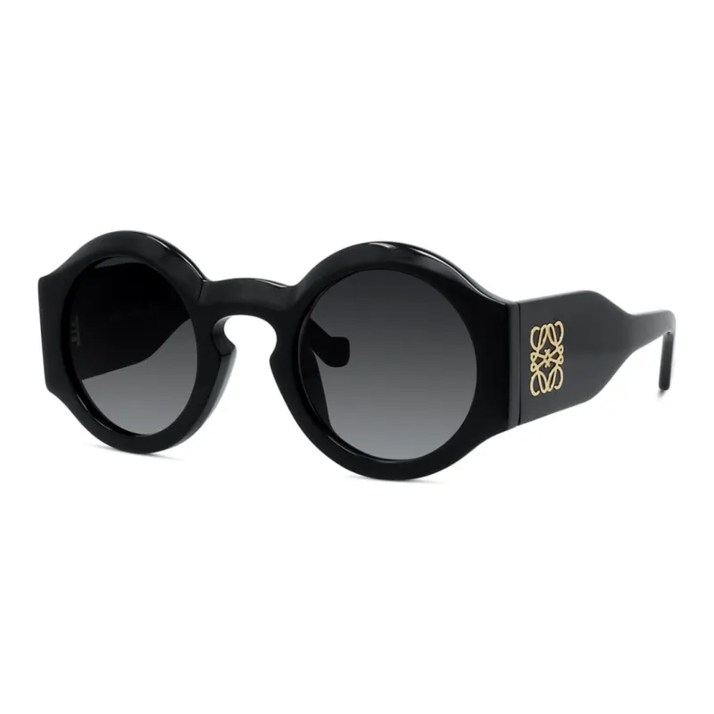 LOEWE Acetate Round Sunglasses Unisex Black-0