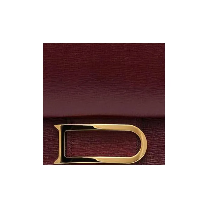 Delvau Opera Calf Grain Calfskin Clutch Women's Rosewood-4