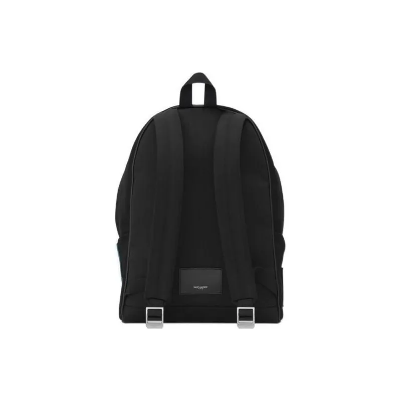 SAINT LAURENT Cotton And Canvas Backpack Regular Men's Black-3