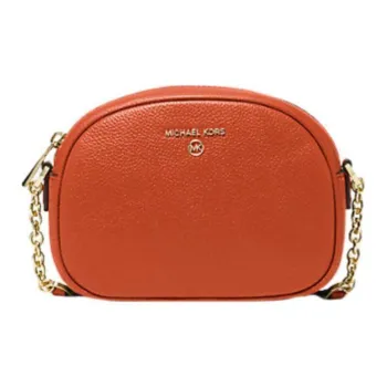 MICHAEL KORS Jet Set Charm Pebbled Leather Shoulder Bag, Crossbody Bag Small Size Women's Orange