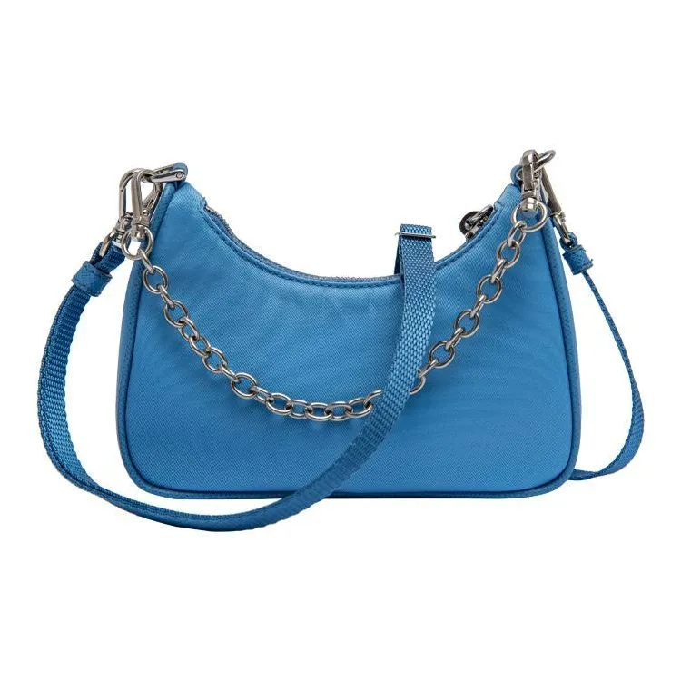 PRADA Polyamide Shoulder Bag Handbags Shoulder Bags Women's Blue-2