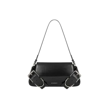 Givenchy Voyou Cow Leather Handbag, Shoulder Bag Women's Black