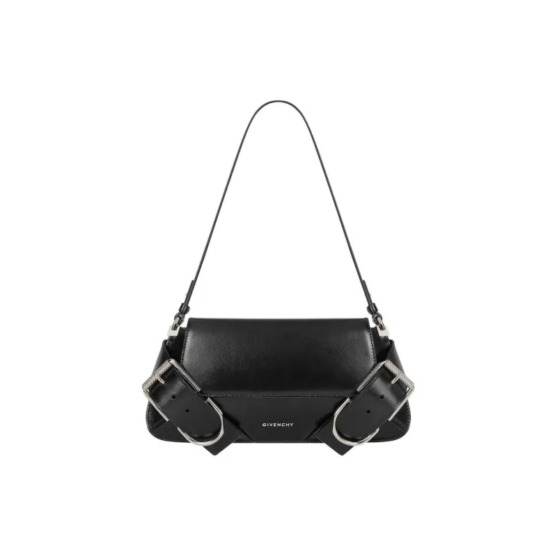 Givenchy Voyou Cow Leather Handbag, Shoulder Bag Women's Black-0