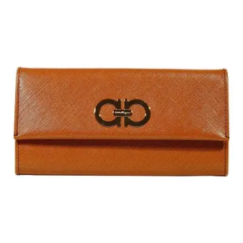 FERRAGAMO Leather Wallet Women's Brown