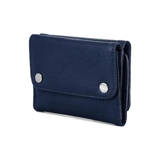 PORTER Ounce Cotton With PU And Canvas Coin Purse Unisex Marine Blue-3