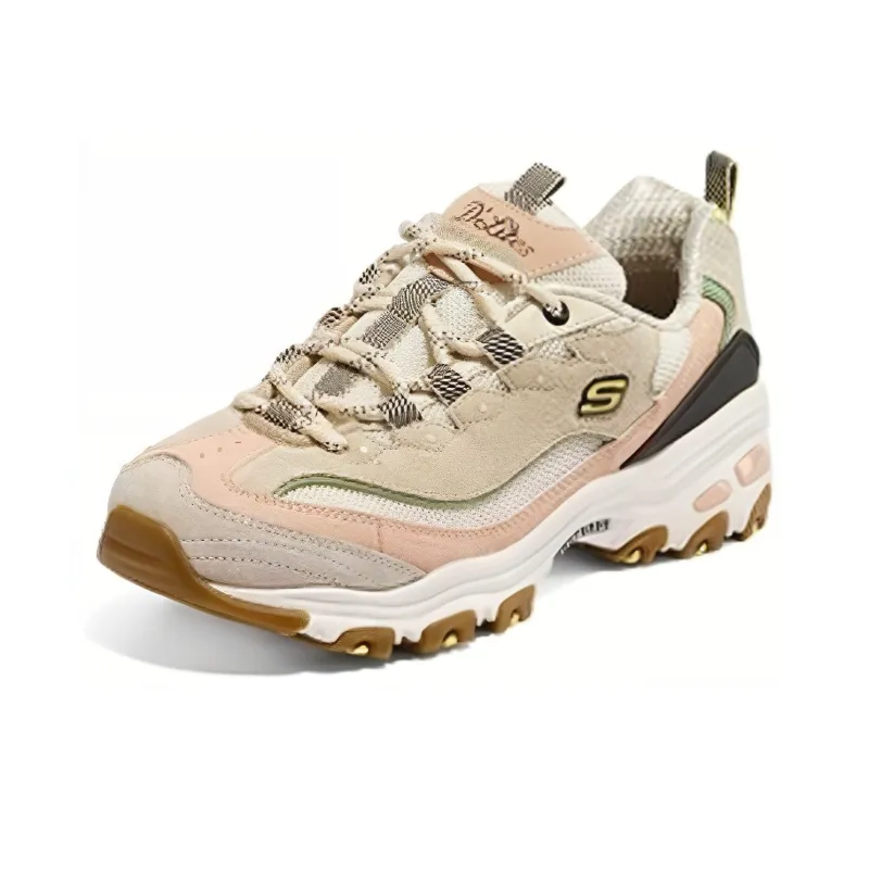 Skechers D'LITES 1.0 Cushioning Anti Slip And Wear Resistant Lightweight Support Low Top Casual Shoes Women's Coral-2