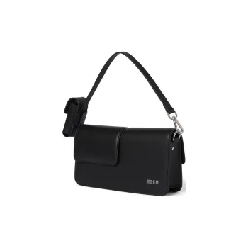 MSGM Artificial Leather Baguette Bag Handbag Women's Black