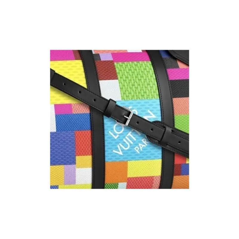 LOUIS VUITTON Keepall Bandouliere 50 Damier Graphite 3D Multicolor-4