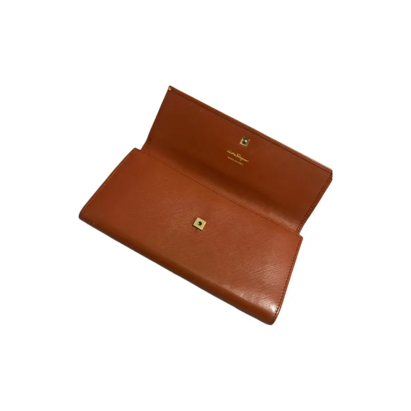 FERRAGAMO Leather Wallet Women's Brown-2