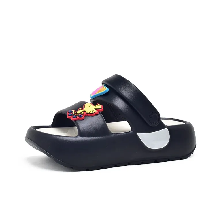 SNOOPY Slide Slippers Women's Black-3