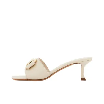 FERRAGAMO 55mm Bow detailing Leather Mules