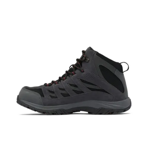 Columbia CRESTWOOD Cushioning Waterproof Mid Top Hiking Shoes Men's Black