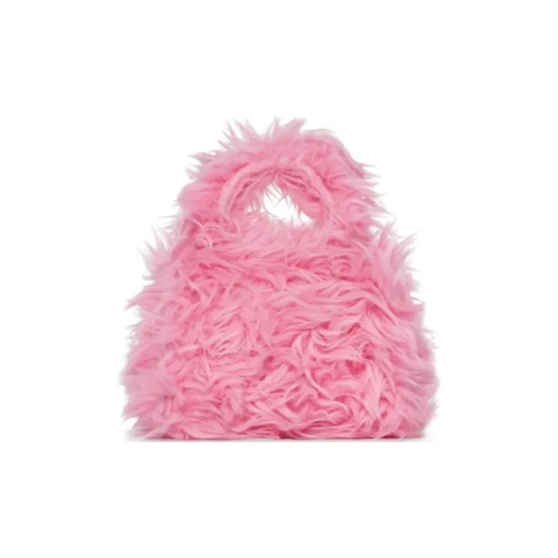Balenciaga Hourglass Plush Hourglass Bag Coin Purse Handbag Shoulder Bag Crossbody Bag Mini Women's Pink-2