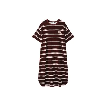 Same Language Nightgown Women's Red Coffee Cross Grain