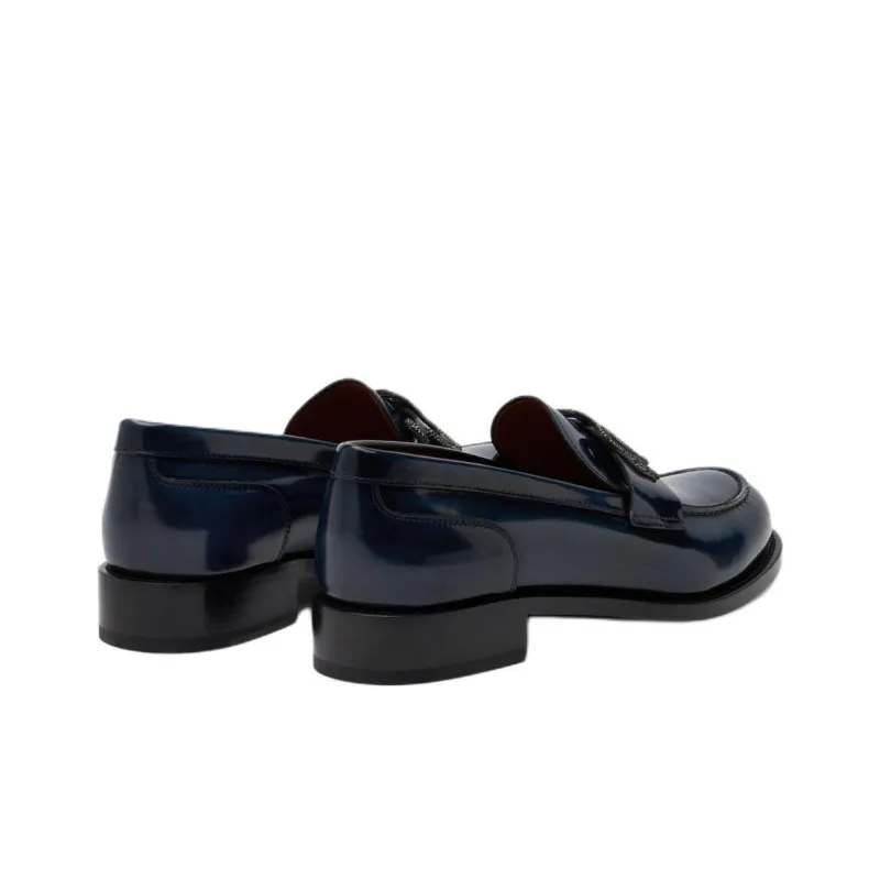 RENE CAOVILLA Morgana Loafers 2cm Women's Dark Blue-3