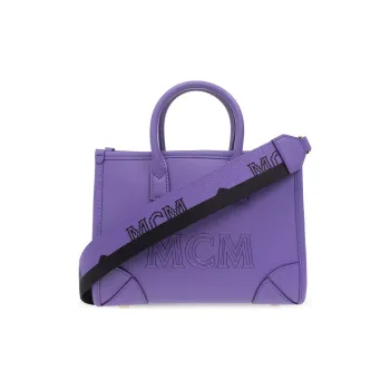 MCM Calfskin Tote Bag, Shopping Bag, Handbag, Shoulder Bag, Crossbody Bag Mini Women's Purple
