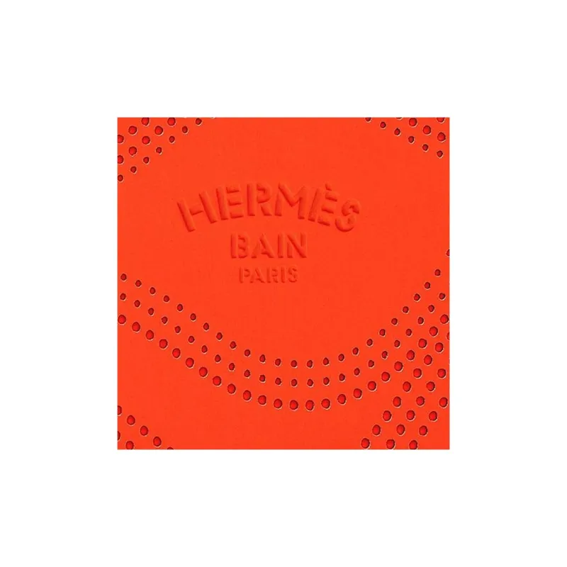 HERMES Polyamide Clutch Medium Size Women's Orange-1
