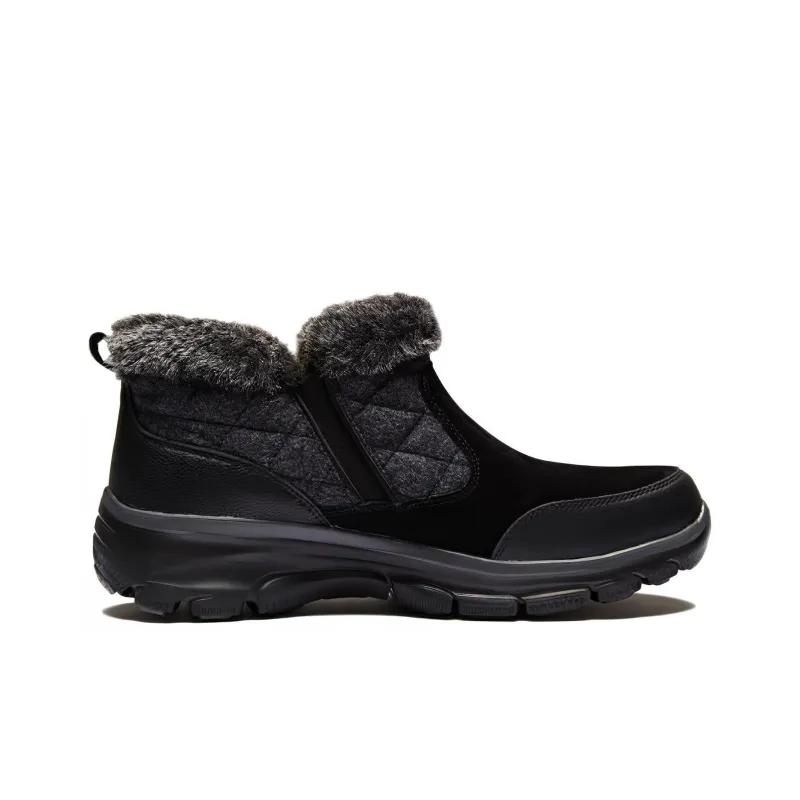 Skechers Easy Going Warm Vibez Ankle Boots Women's Black Gray-1