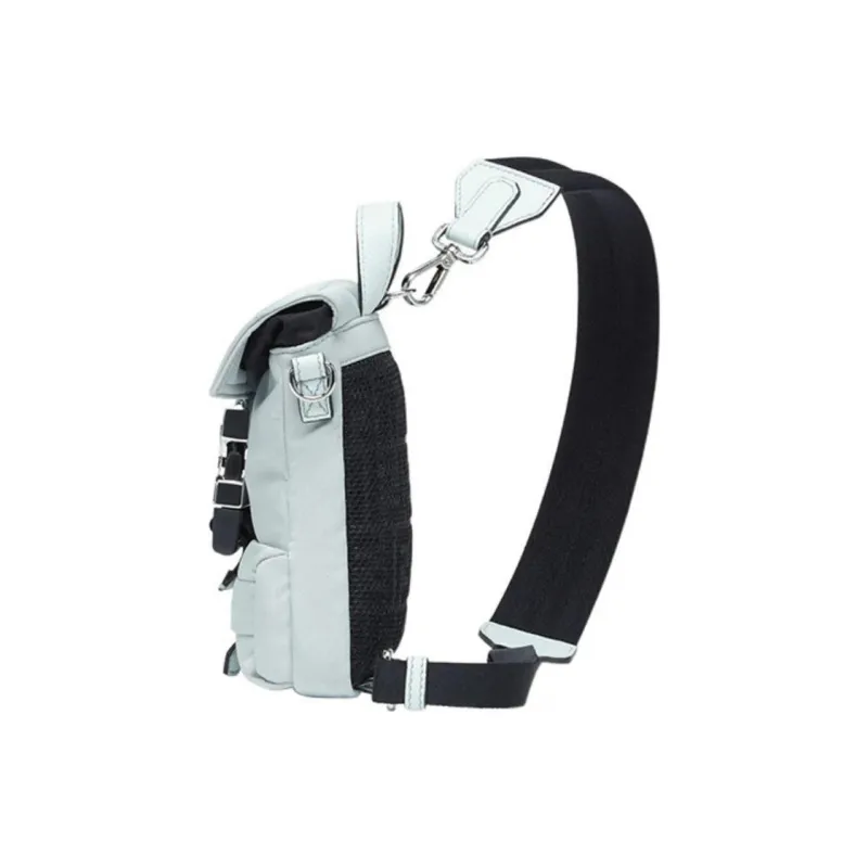FENDI Fendiness Nylon Material Backpack Sling Bag Mini Men's Light Blue-1