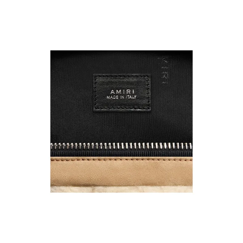 AMIRI Sheared Wool Shoulder Bags Sling Bags Unisex Natural-2