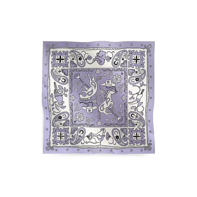 HERMES Silk Scarves Women's Purple-0
