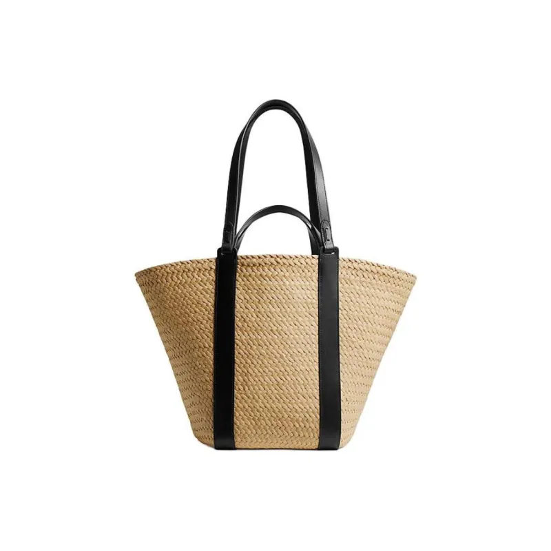 COACH Straw Cellulose Material One Shoulder Handbag Tubas Women's Natural-2