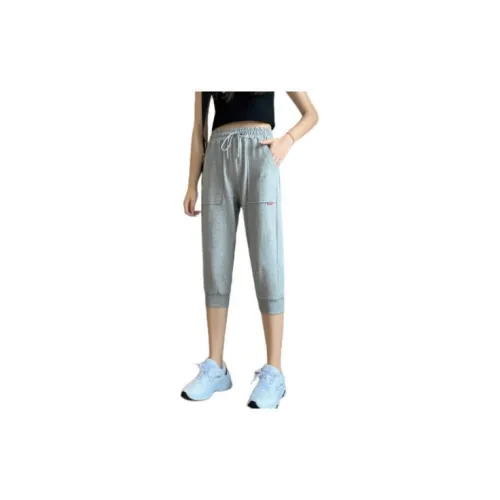 Muzi Casual Pants Women's Light Gray