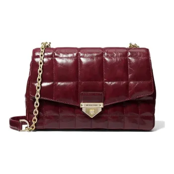 MICHAEL KORS Soho Cow Leather Crossbody Bag Shoulder Bag Women's Burgundy