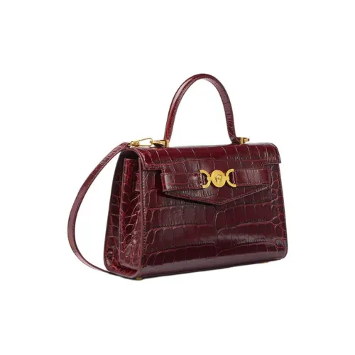 VERSACE Medusa '95 Cow Leather Shoulder Bag Crossbody Bag Handbag Medium Size Women's Red