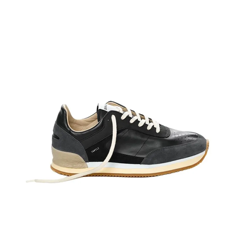 SPALWART Dash Low Nappa Low Top Casual Shoes Unisex Black-1