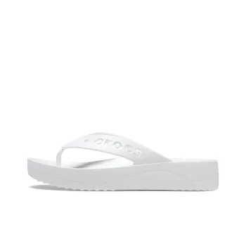 Crocs Baya Platform Flip Flops 'White' Women's