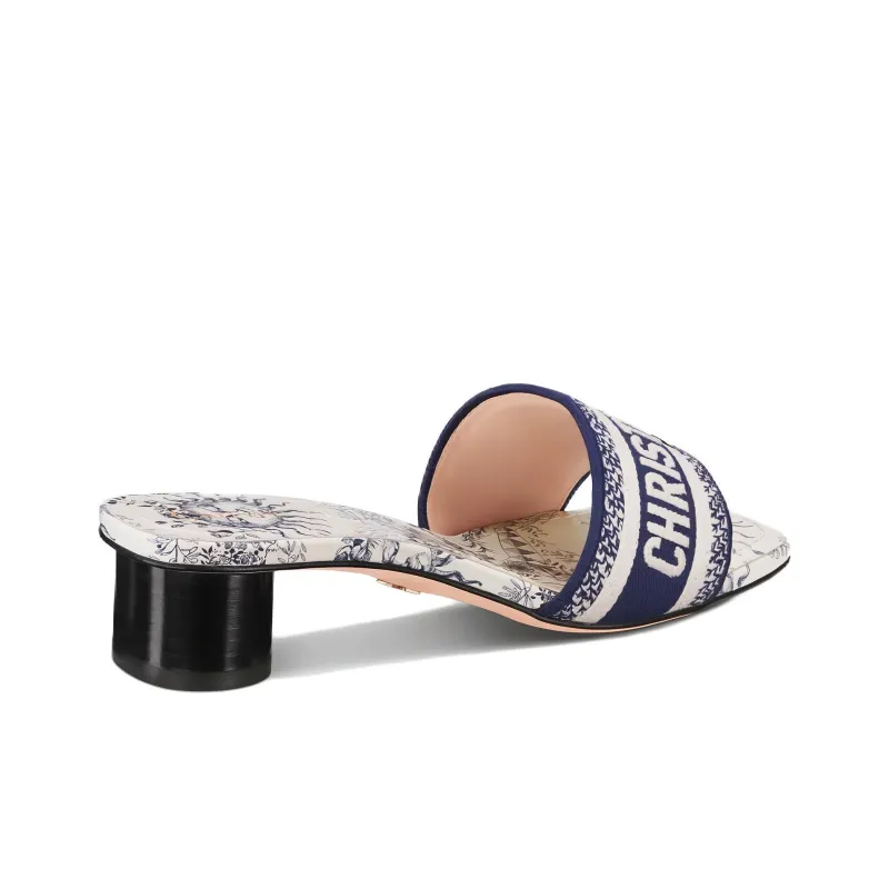 DIOR Dway Slide Slippers Women's White Blue-2