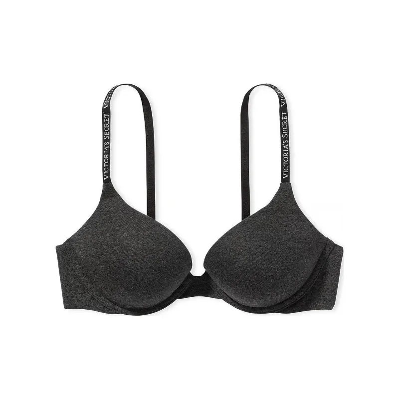 Victoria's Secret THE T-SHIRT Bombshell Add-2-Cups Push-Up Bra/C H G Bra Women's Black-0