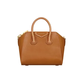 Givenchy Antigona Shiny Buffalo Leather One Shoulder Crossbody Portable Mini Women's Soft Tan