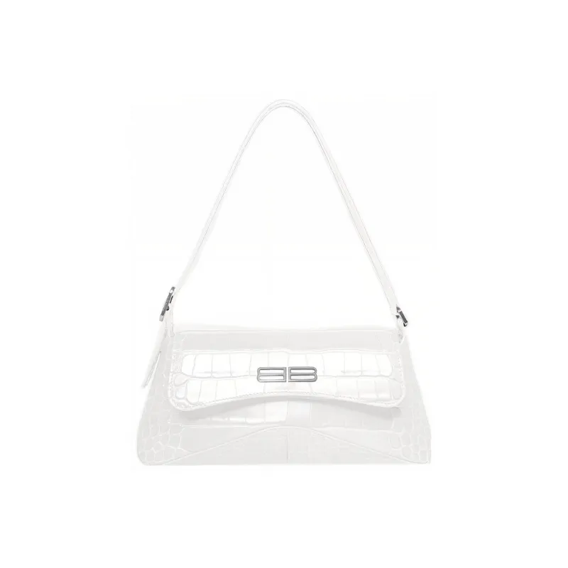 Balenciaga Cow Leather Shoulder Bag, Crossbody Bag Trumpets Women's White-0